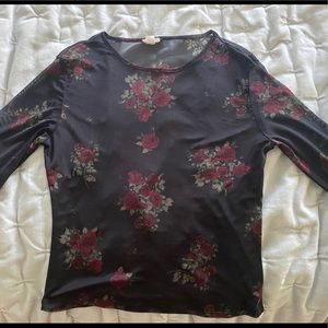 Garage Black Mesh Top